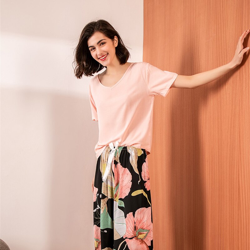 Retro Floral Pajama Set