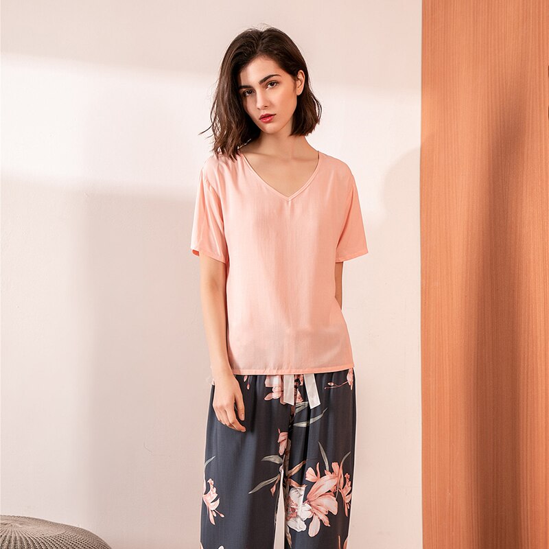 Retro Floral Pajama Set