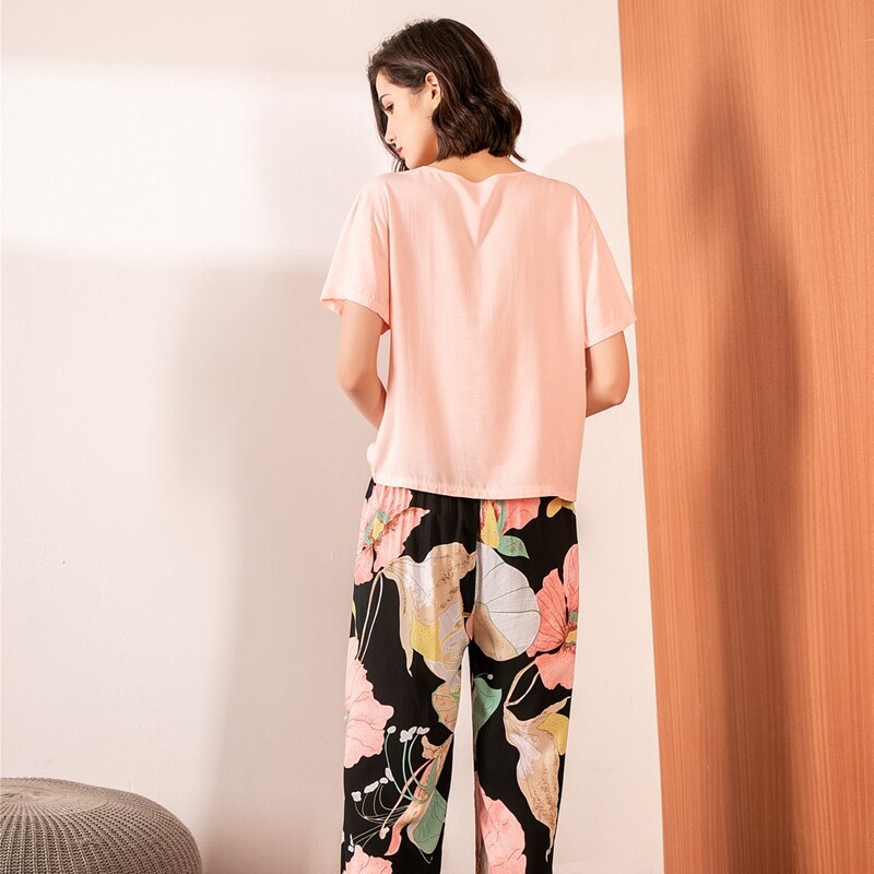 Retro Floral Pajama Set