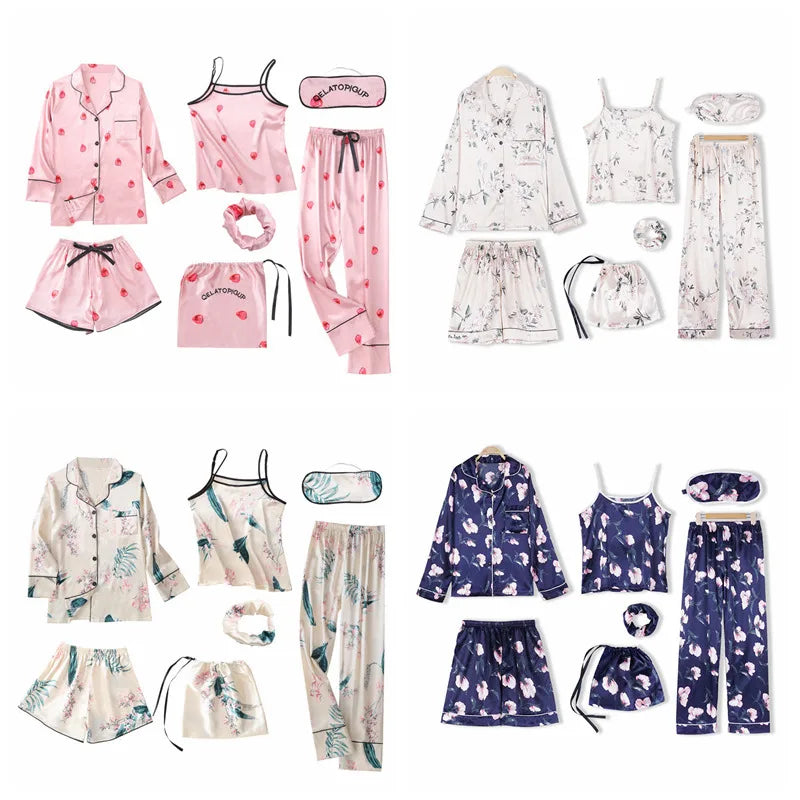 Silk Stripe Pajama Set