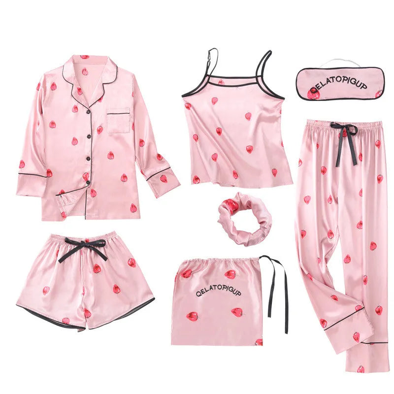 Silk Stripe Pajama Set