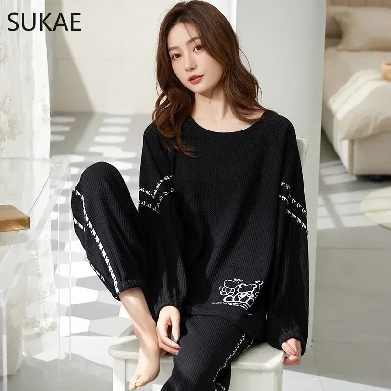 Waffle Cotton Pajama Set