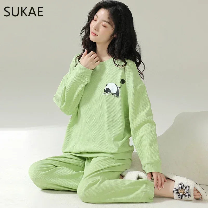 Waffle Cotton Pajama Set