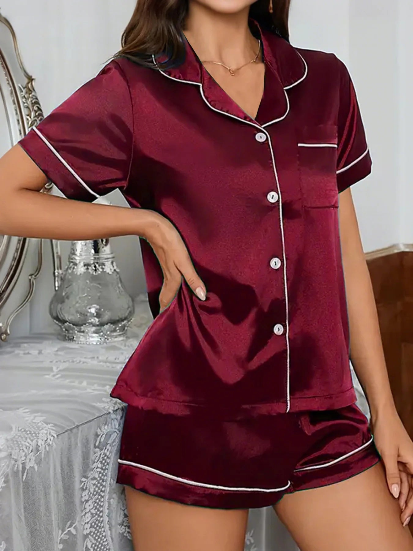 Cardigan Shorts Set