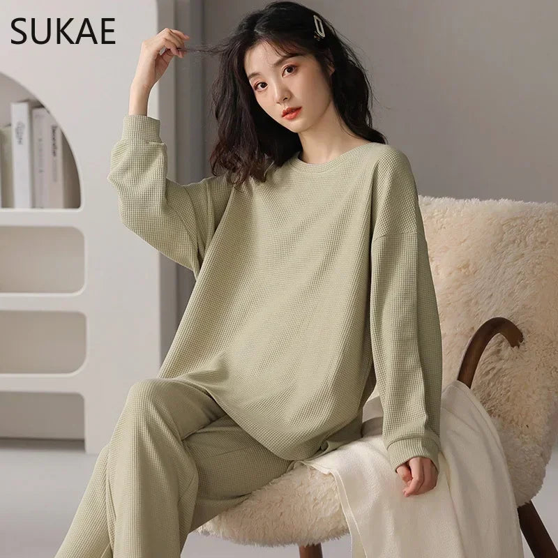 Waffle Cotton Pajama Set