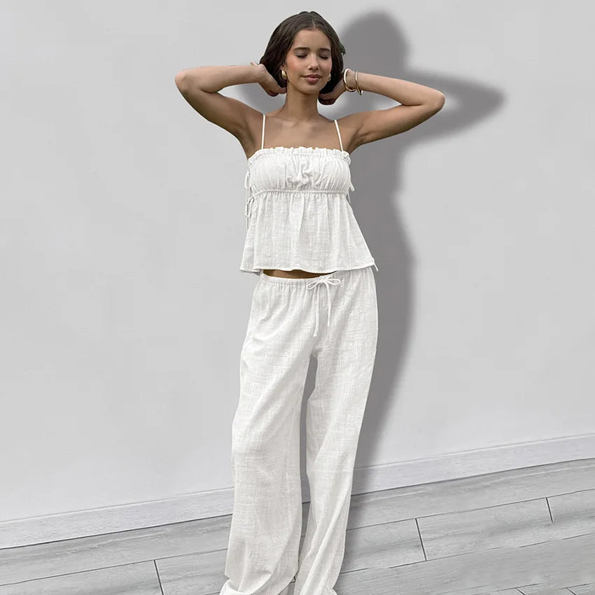Suspender Strap Pajama Set