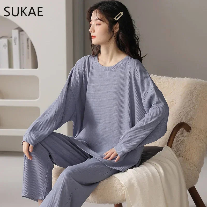 Waffle Cotton Pajama Set