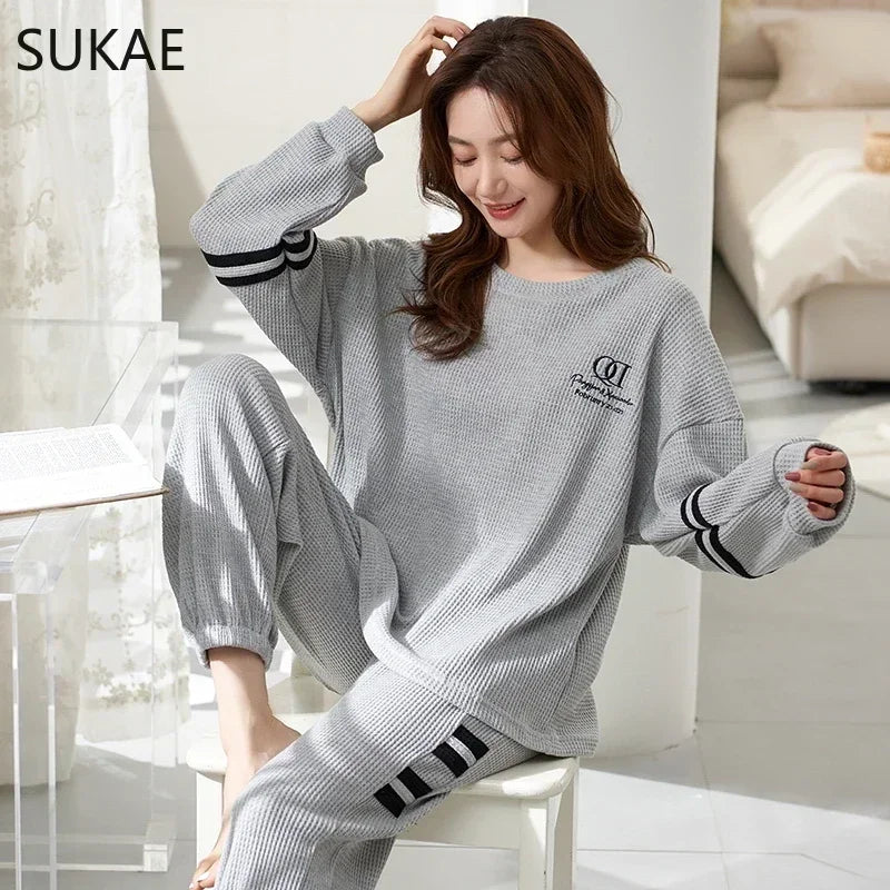 Waffle Cotton Pajama Set